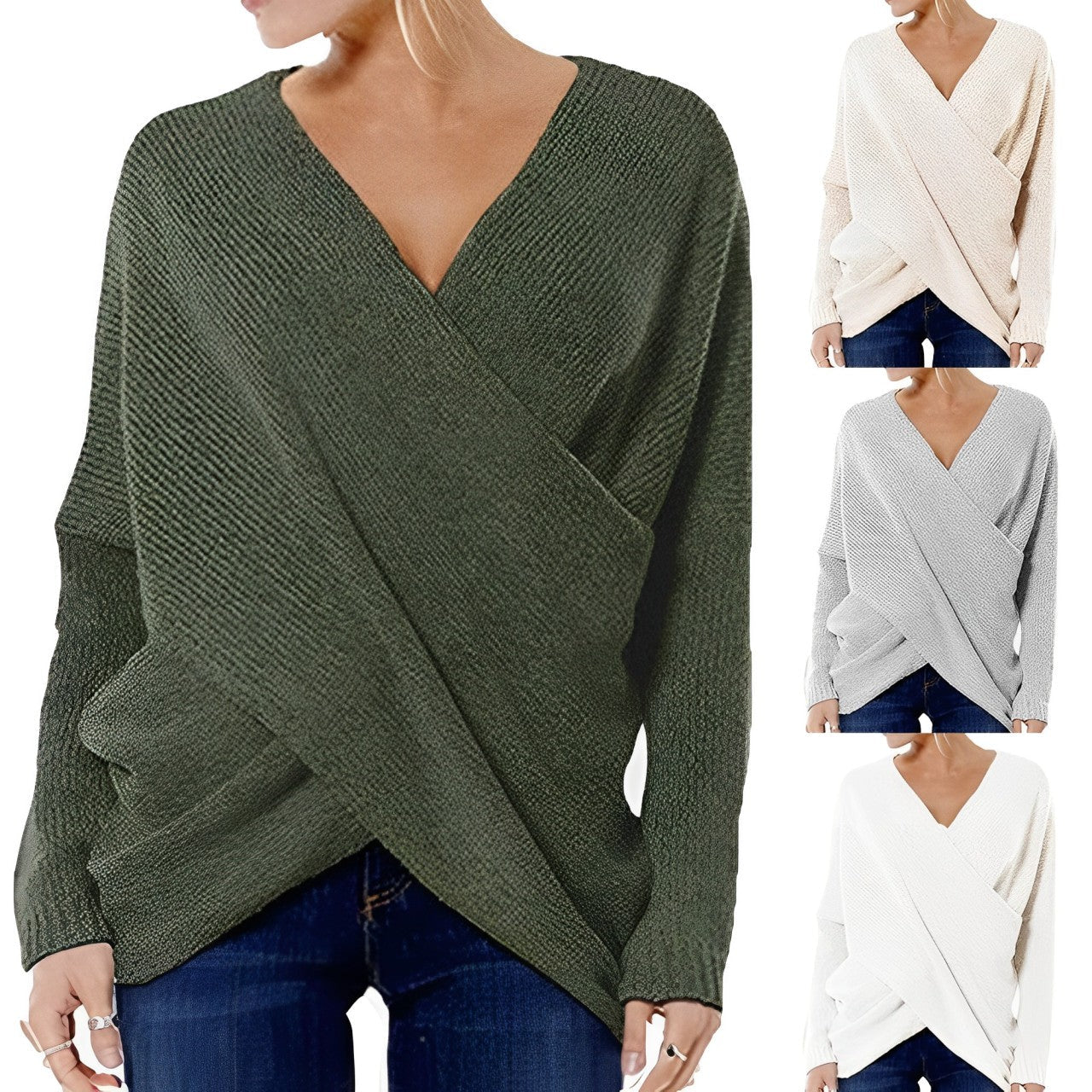 Ivyshape | Pullover with Asymmetric Hem