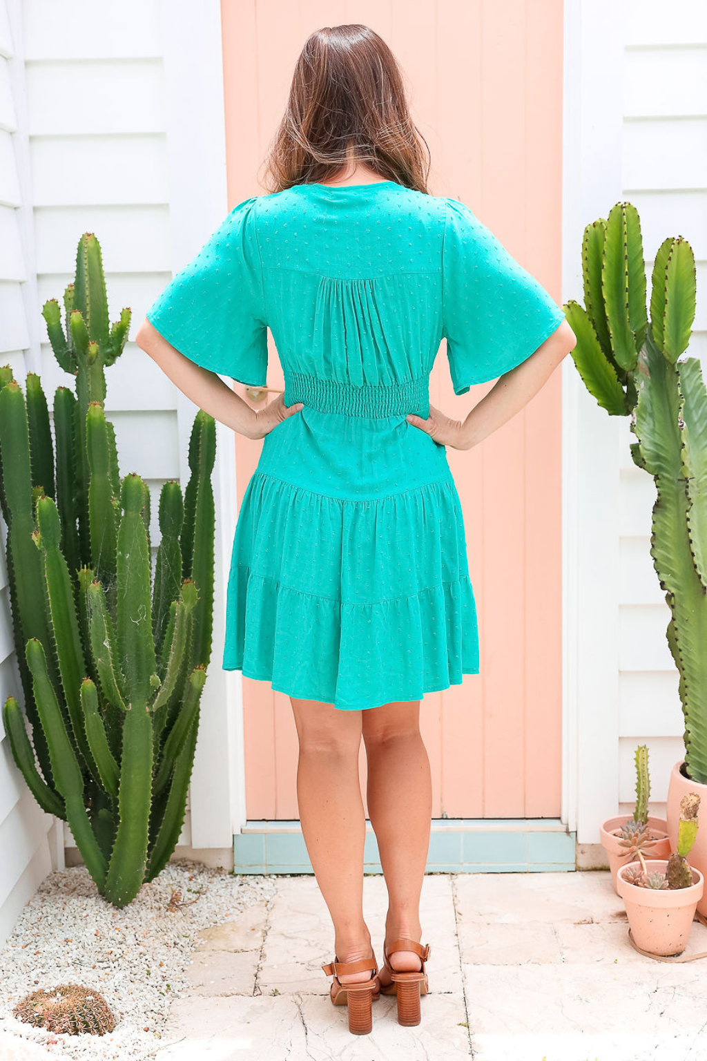 Macy Dress - Aqua Green