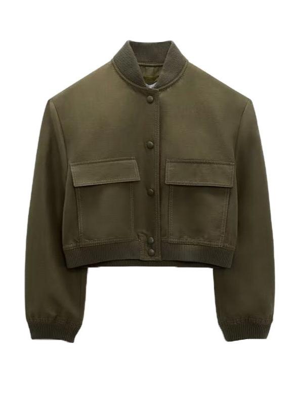 Ivyshape | Utility Baseball Jacket Olive Green