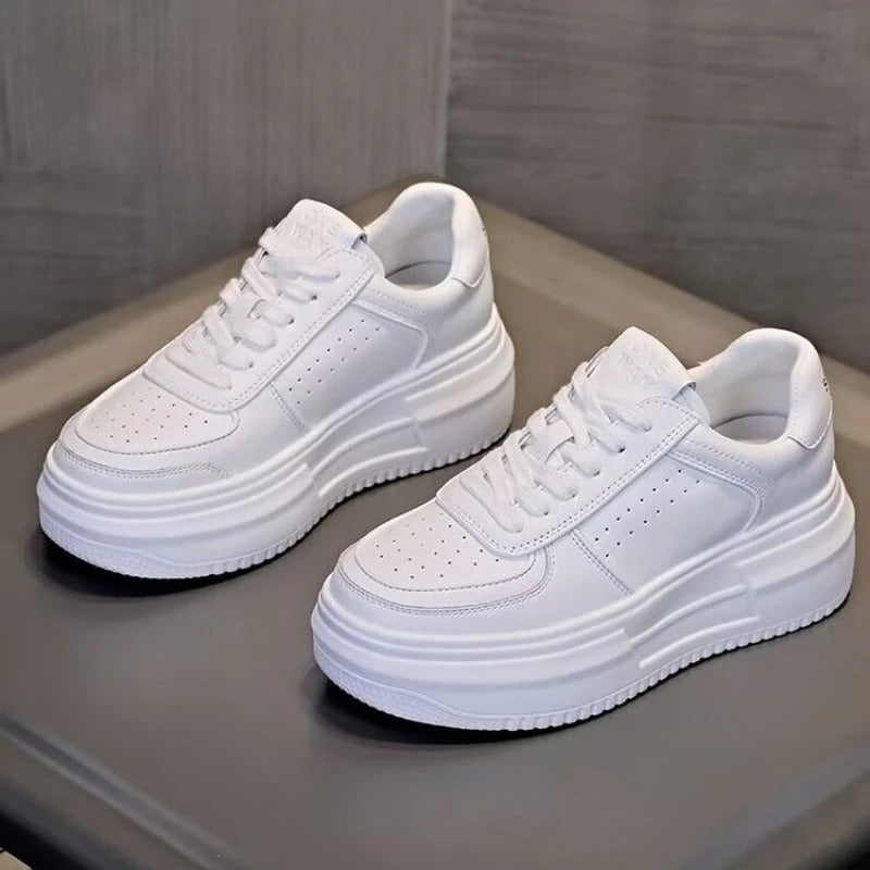 Casual White Platform Sneakers for Women