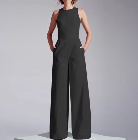 Ivyshape | Zanzea Women Sleeveless Long Jumpsuit