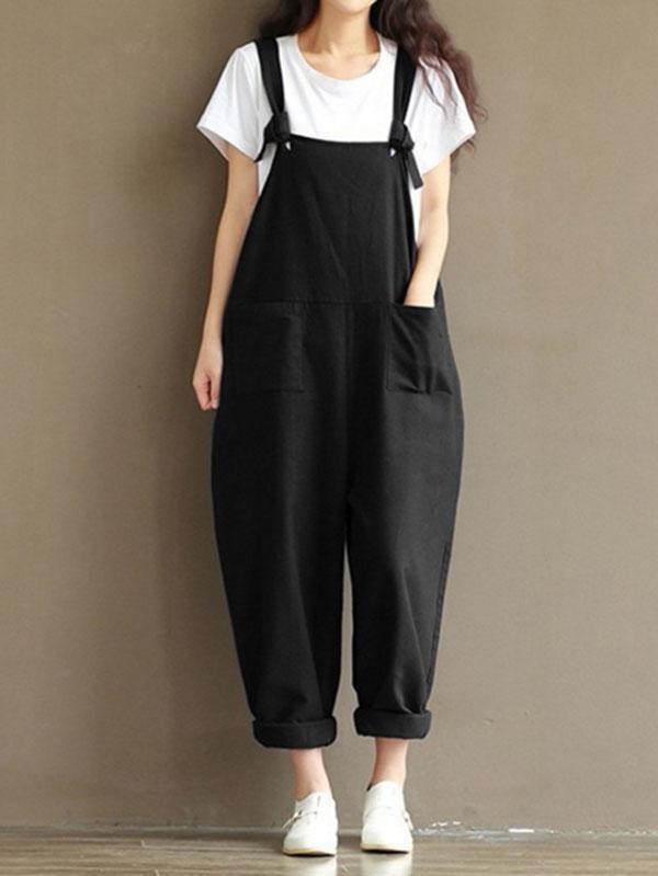 Comfortable Pocket Jumpsuits