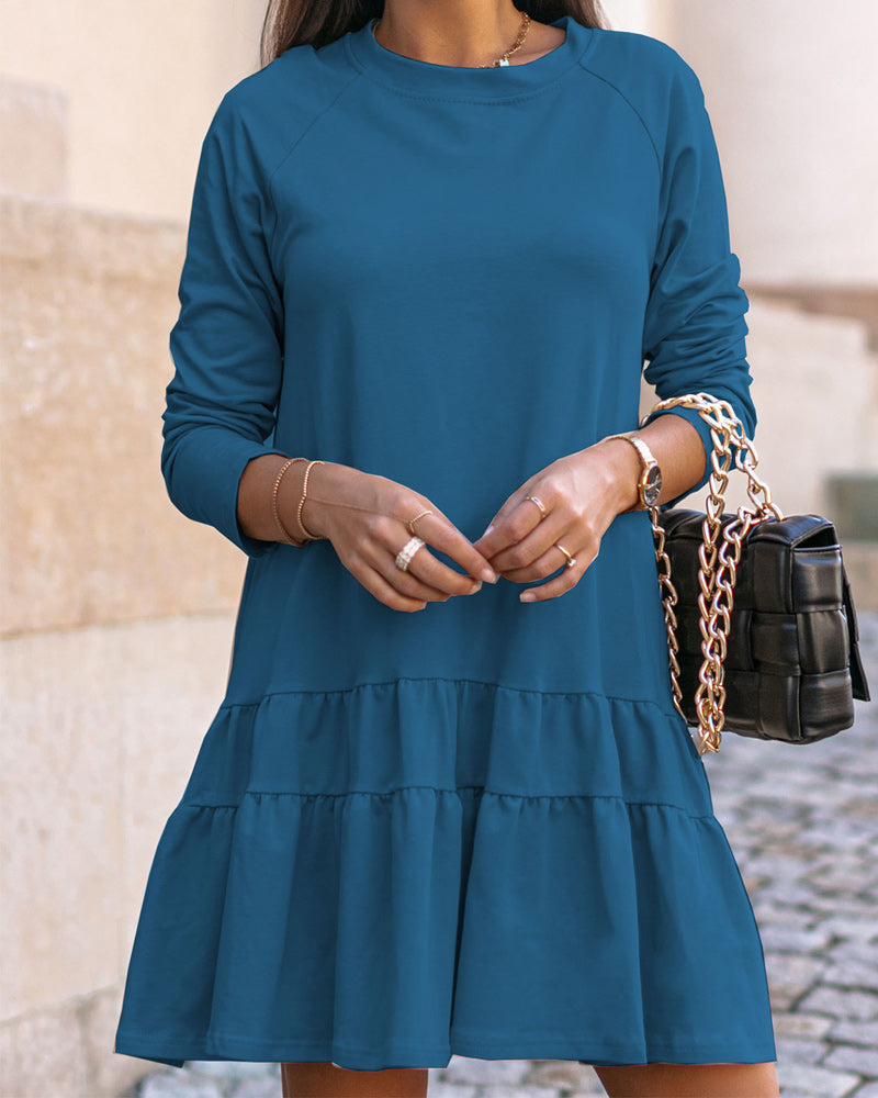 Summer Long Sleeve Ruffle Dress | Perfect for Casual Days