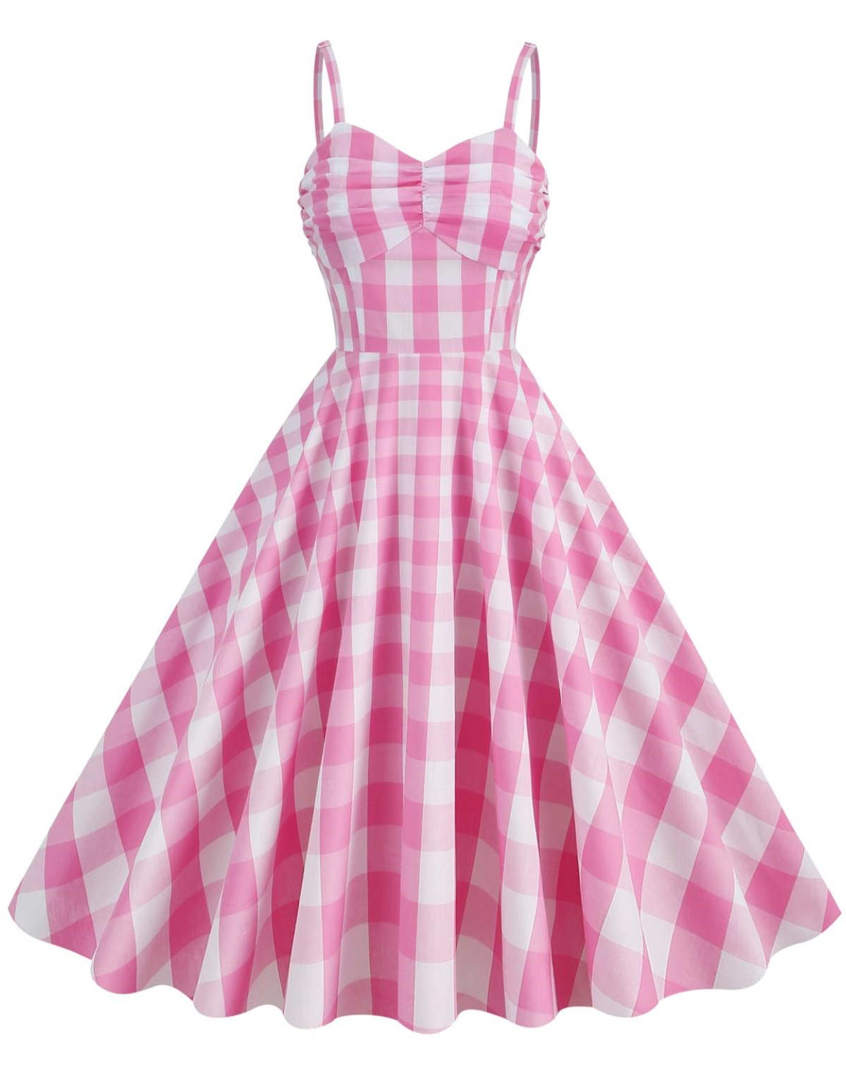 Plaid Strap Swing Dress