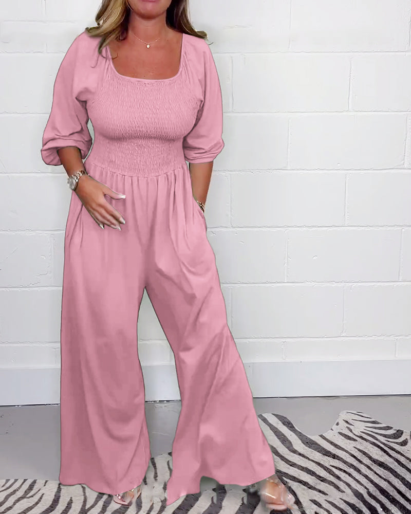 Ivyshape | Women's Stylish Jumpsuit Wide Legs