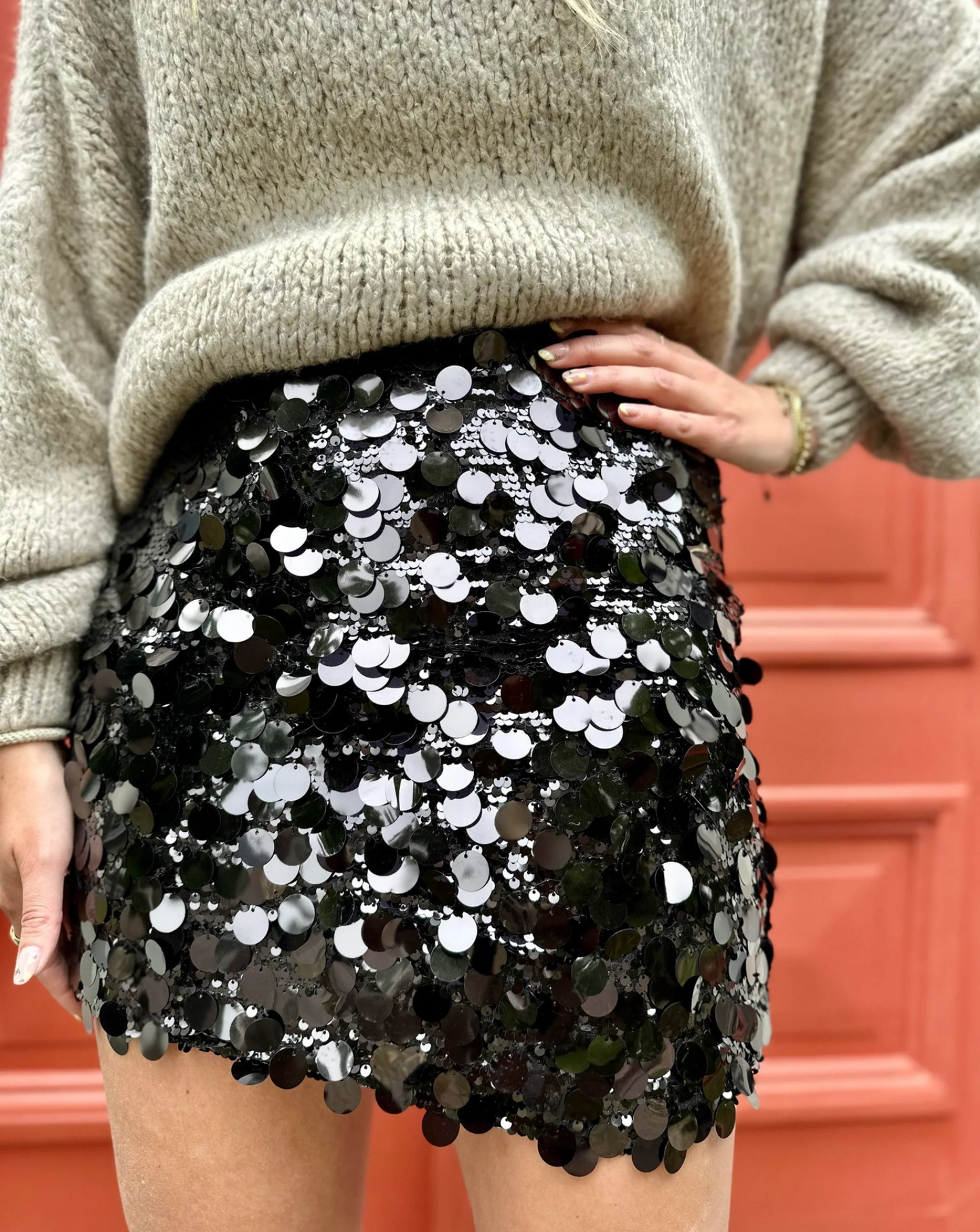 Ivyshape | Radiant Sequin Skirt