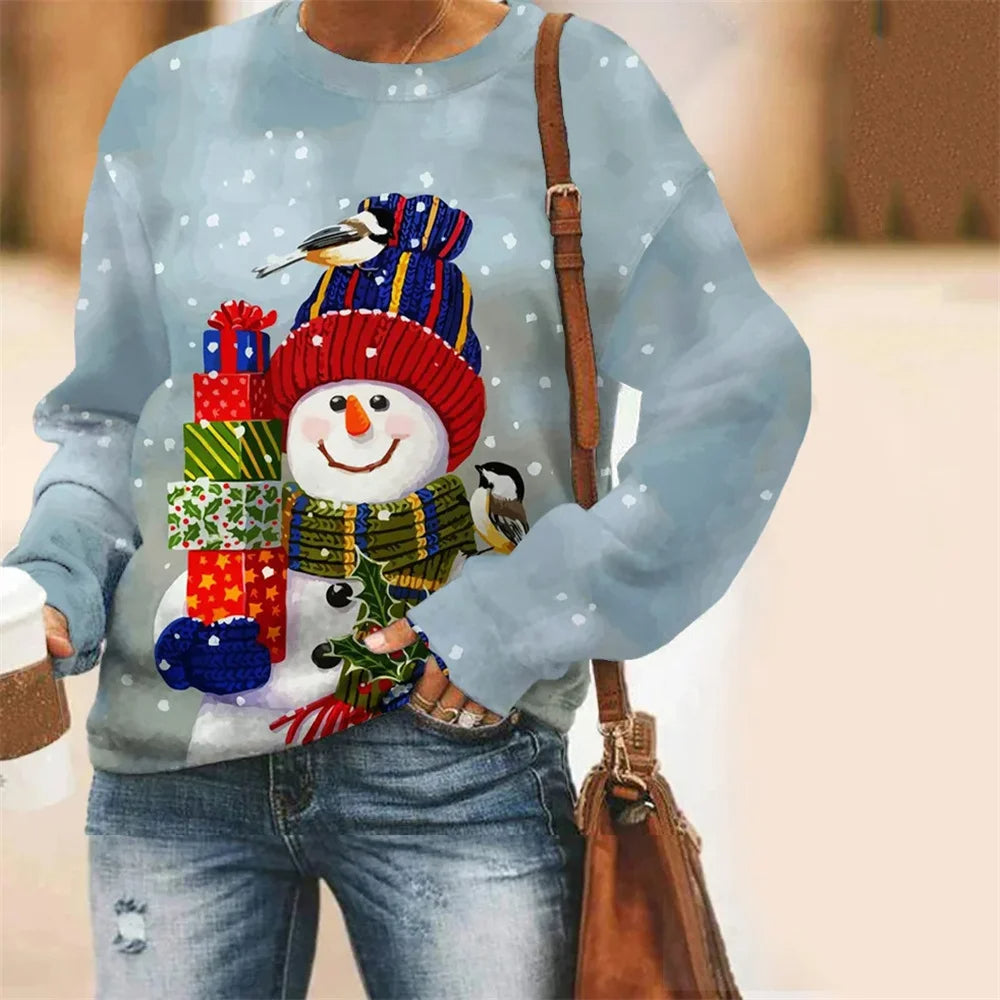 Ivyshape | Stylish 3D Christmas Design Jumper for Women