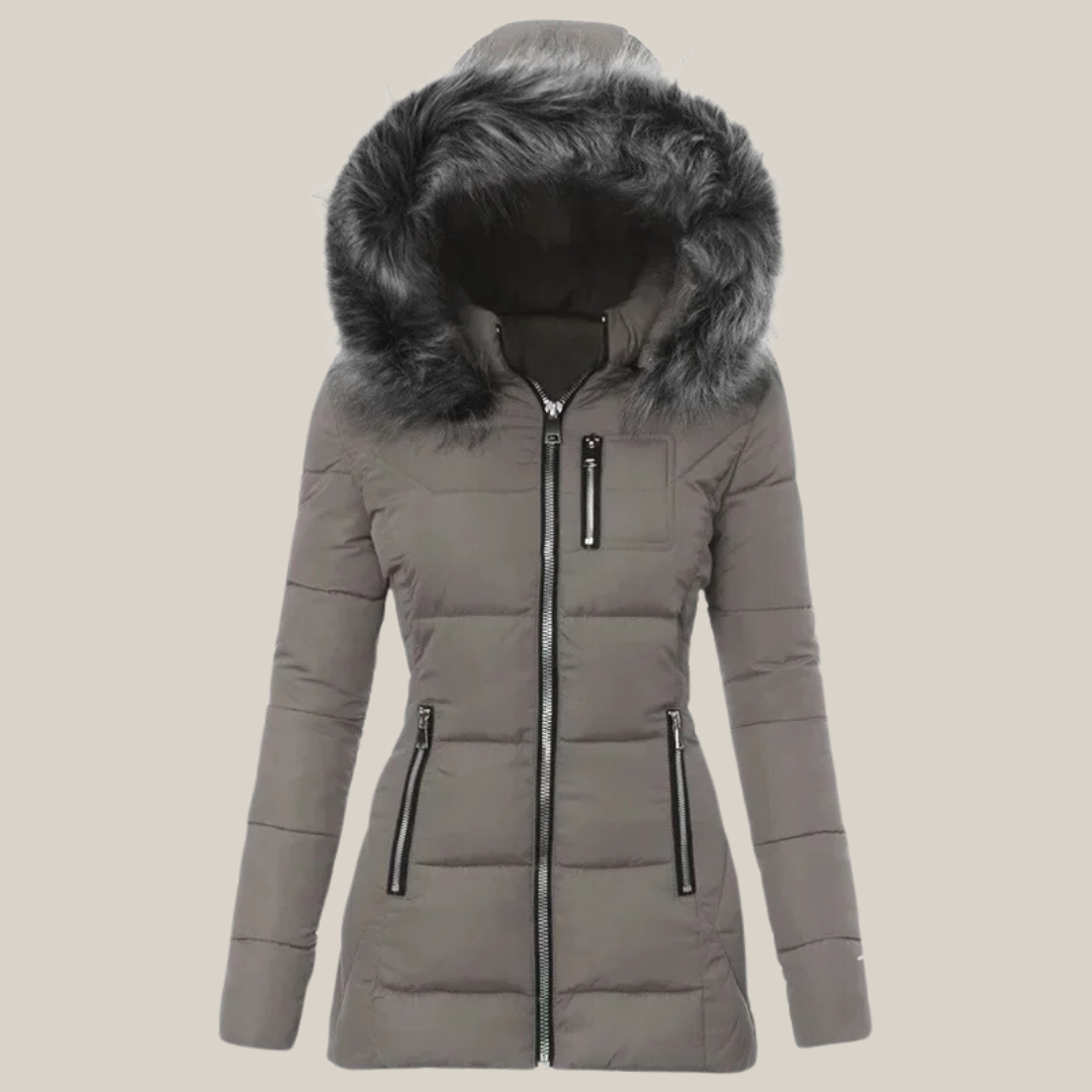 Ivyshape | Quilted Winter Coat