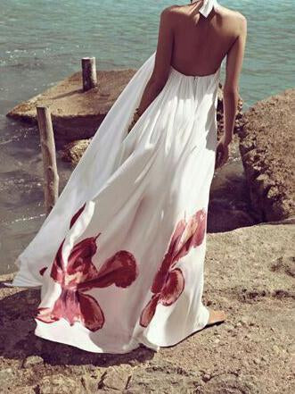 Halter Backless Maxi Long Dress