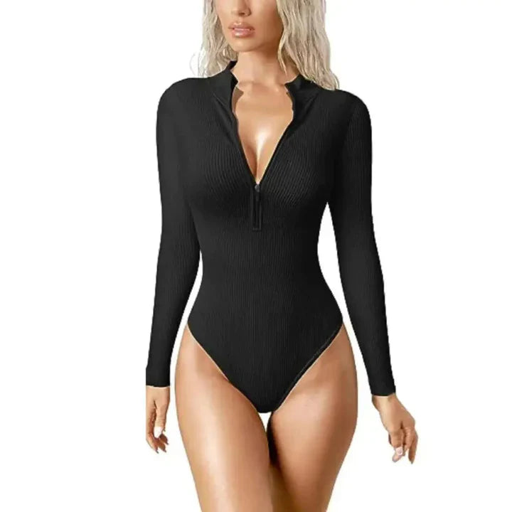 Ivyshape | Tight Romper with Zipper