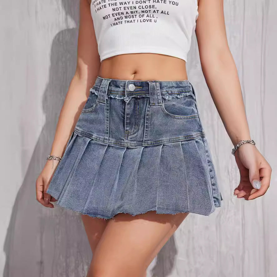 Ivyshape | Versatile Stretchy Denim Mini Skirt for Women