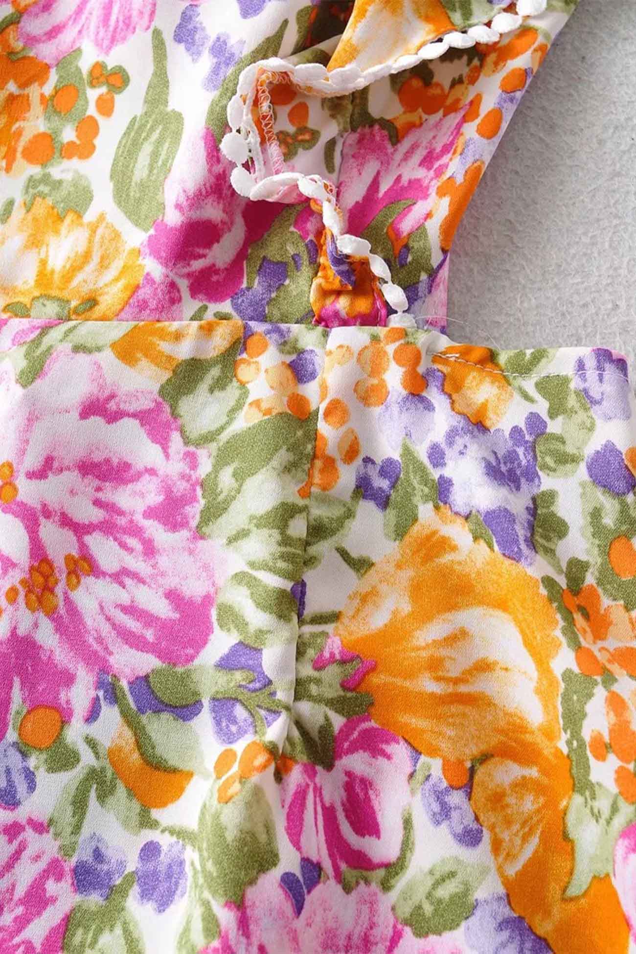 Ivyshape | Women's Ruffles Floral Dress Summer