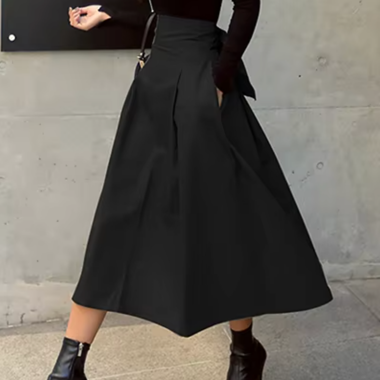 Ivyshape | Long Skirt with Bow