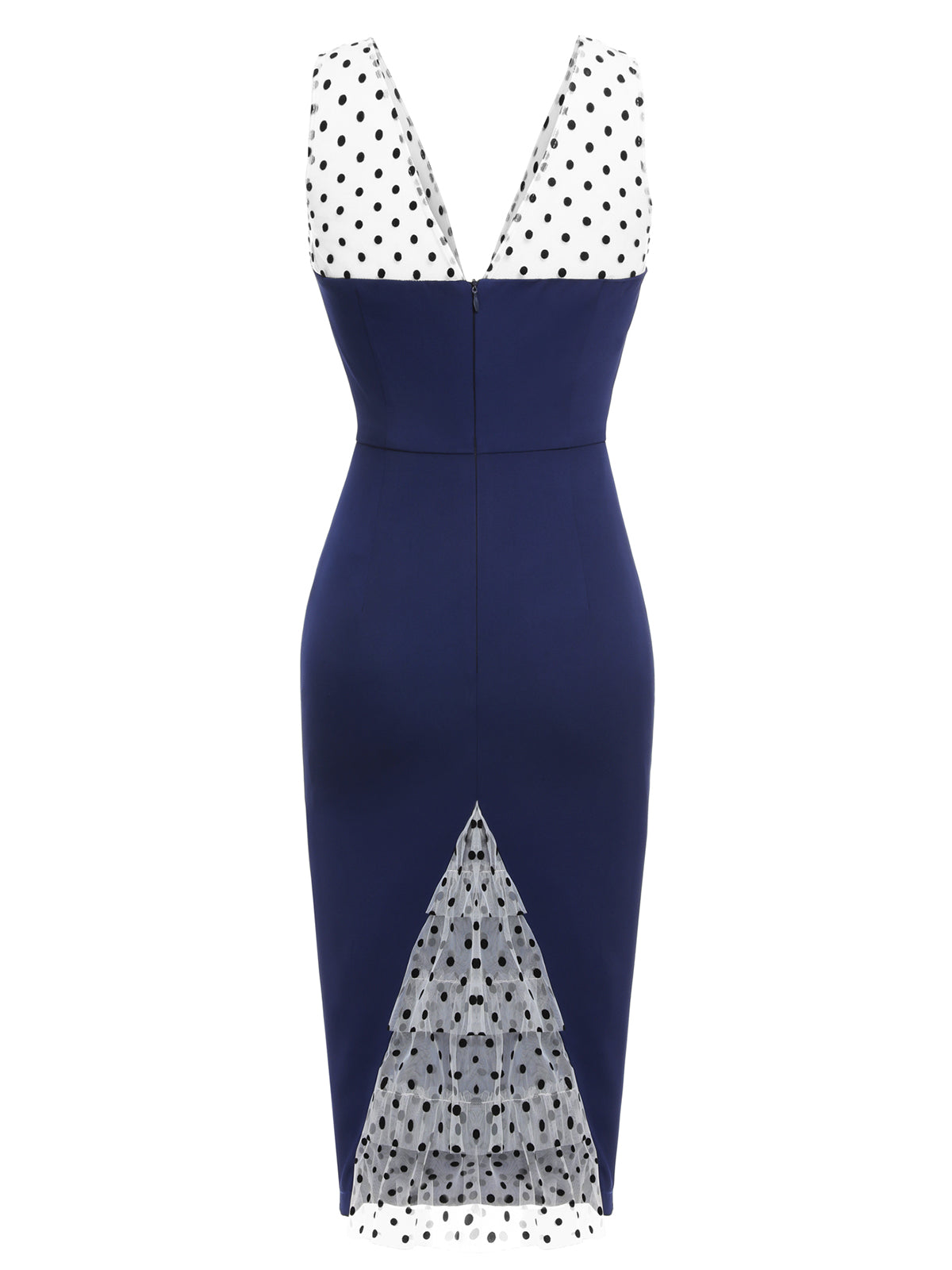 Dark Blue  Patchwork Pencil Dress