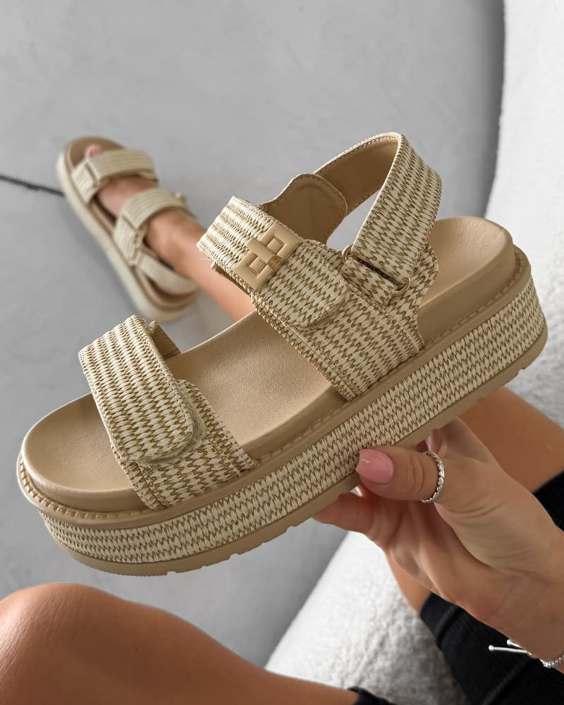 IvyShape | Chunky Rattan sandals for women