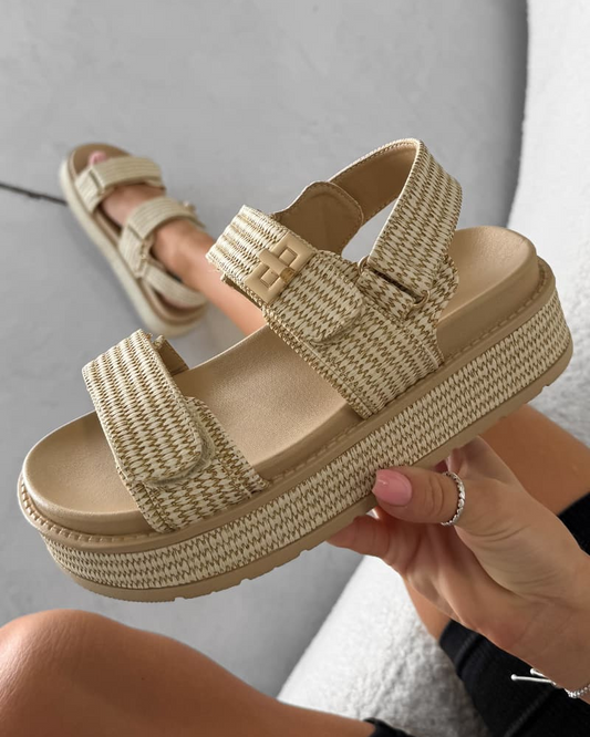 IvyShape | Chunky Rattan sandals for women