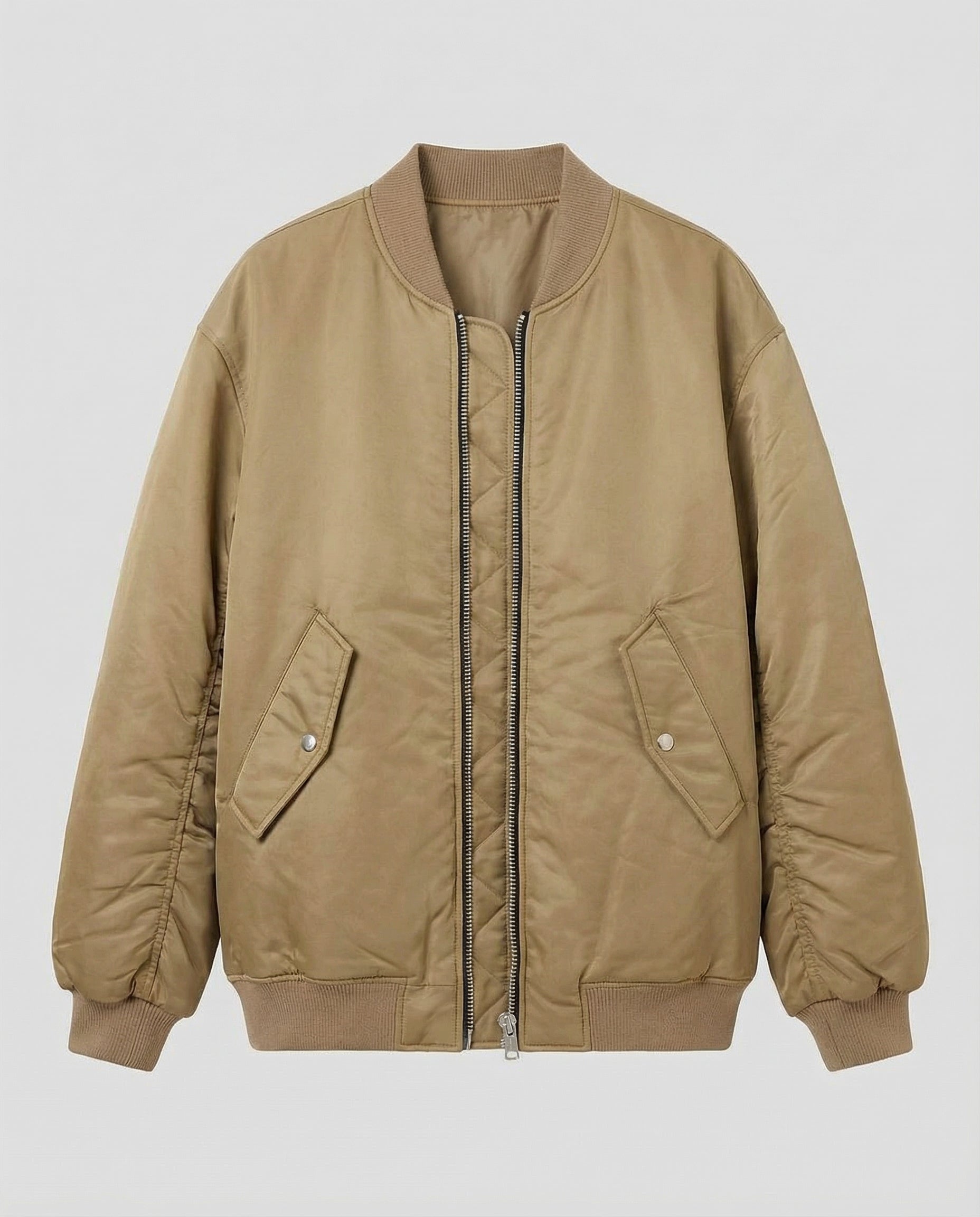 oversized bomber jacket with relaxed streetwear fit