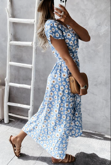 Ivyshape | Loved By You Midi Dress With Daisy Print