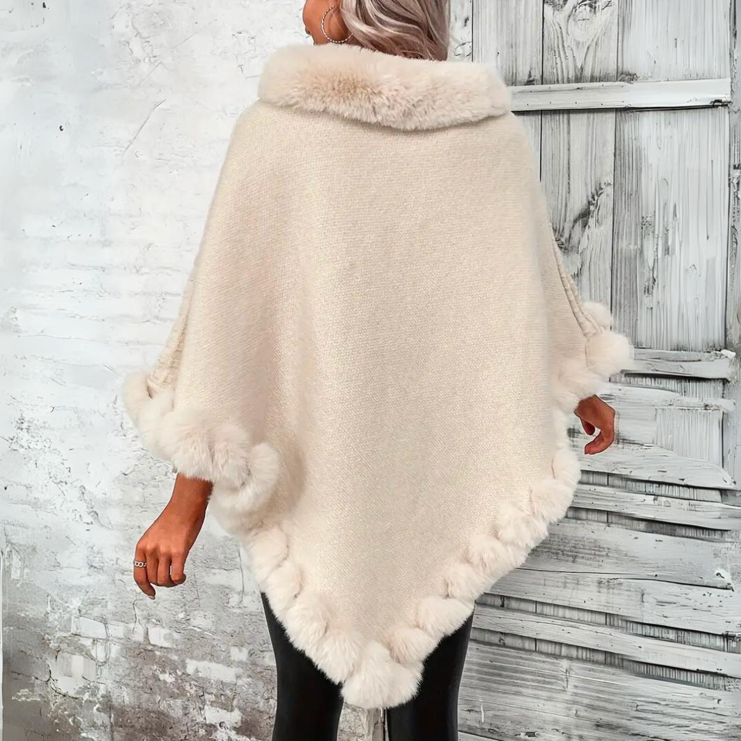 Ivyshape | Warm and Refined Knitted Cape