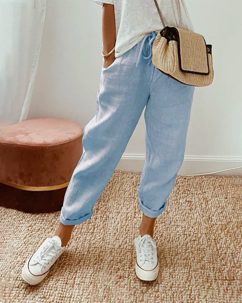 Ivyshape | Casual & Elegant Linen Sweatpants