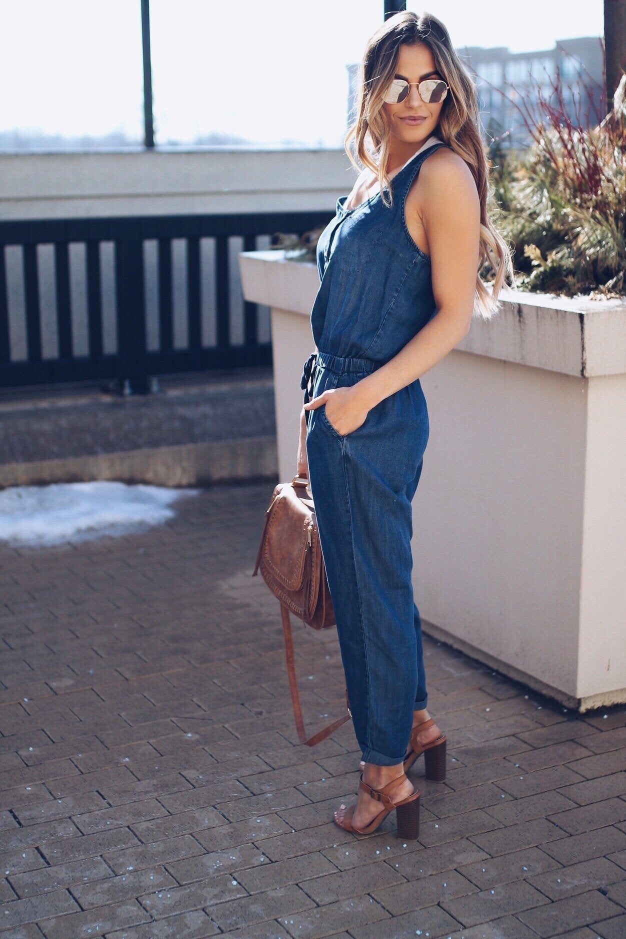 Sleeveless High Waist Casual Jumpsuit Romper