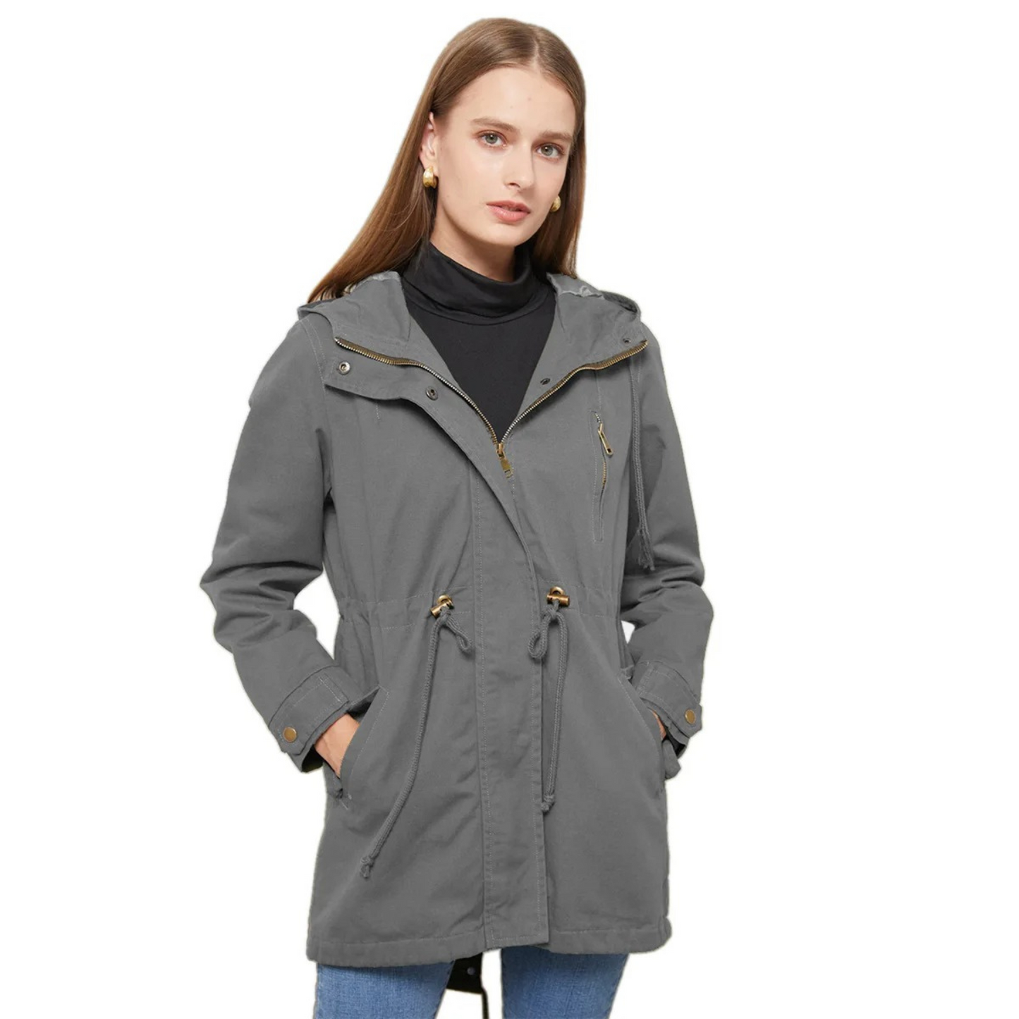 Ivyshape | Longer Waterproof Summer Coat Women