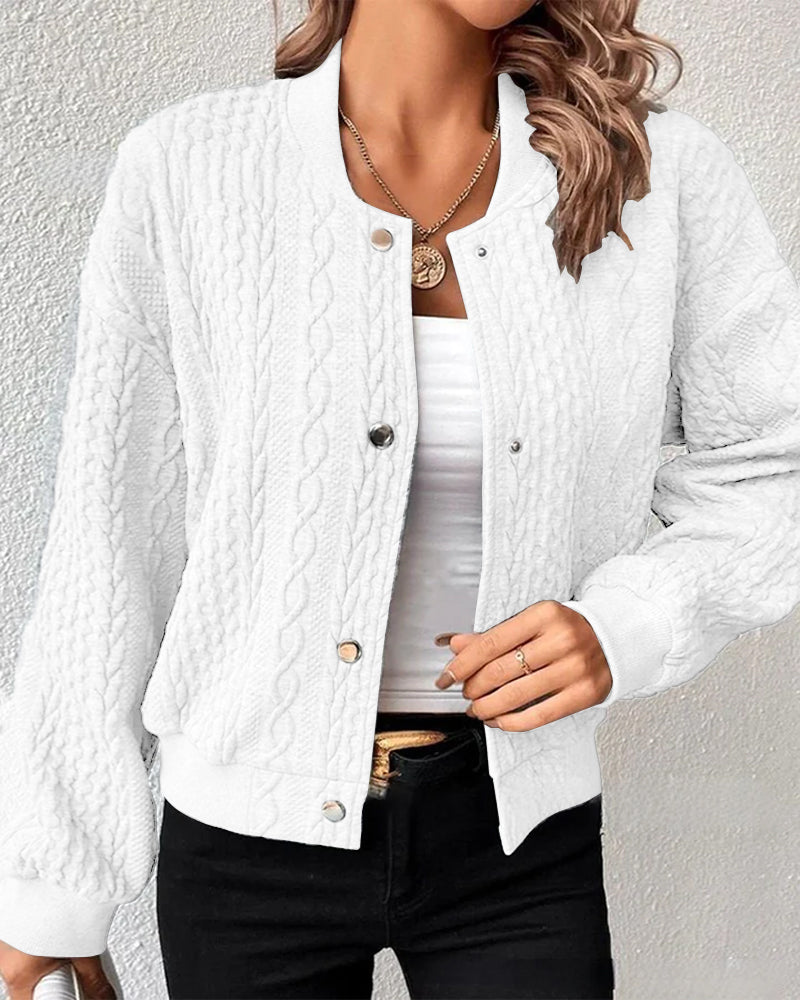 Ivyshape | Women's Airy Winter Sweater Button Down