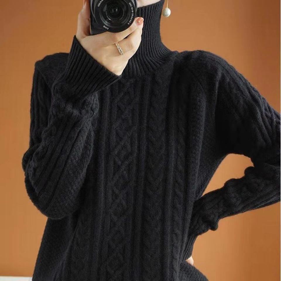 Ivyshape | Women's Warmer Knitted Sweater Turtleneck Sweater