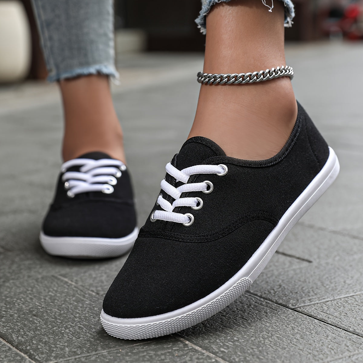 Ivyshape | Women's Chic Canvas Sneakers Lightweight