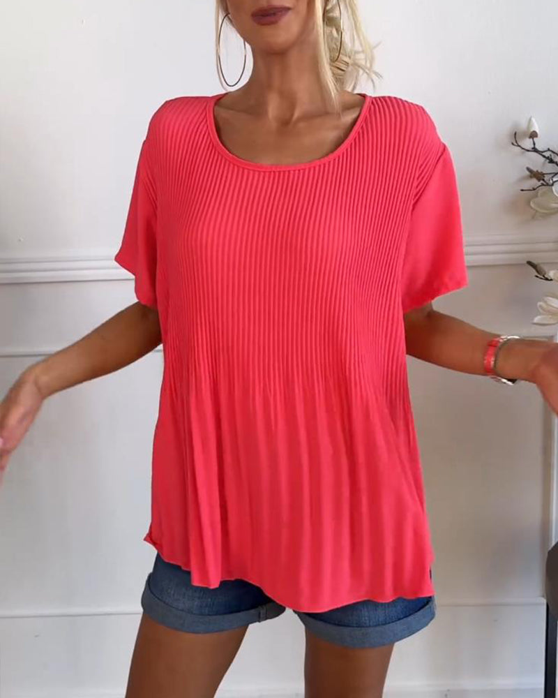 Ivyshape | Comfortable Pleated Top