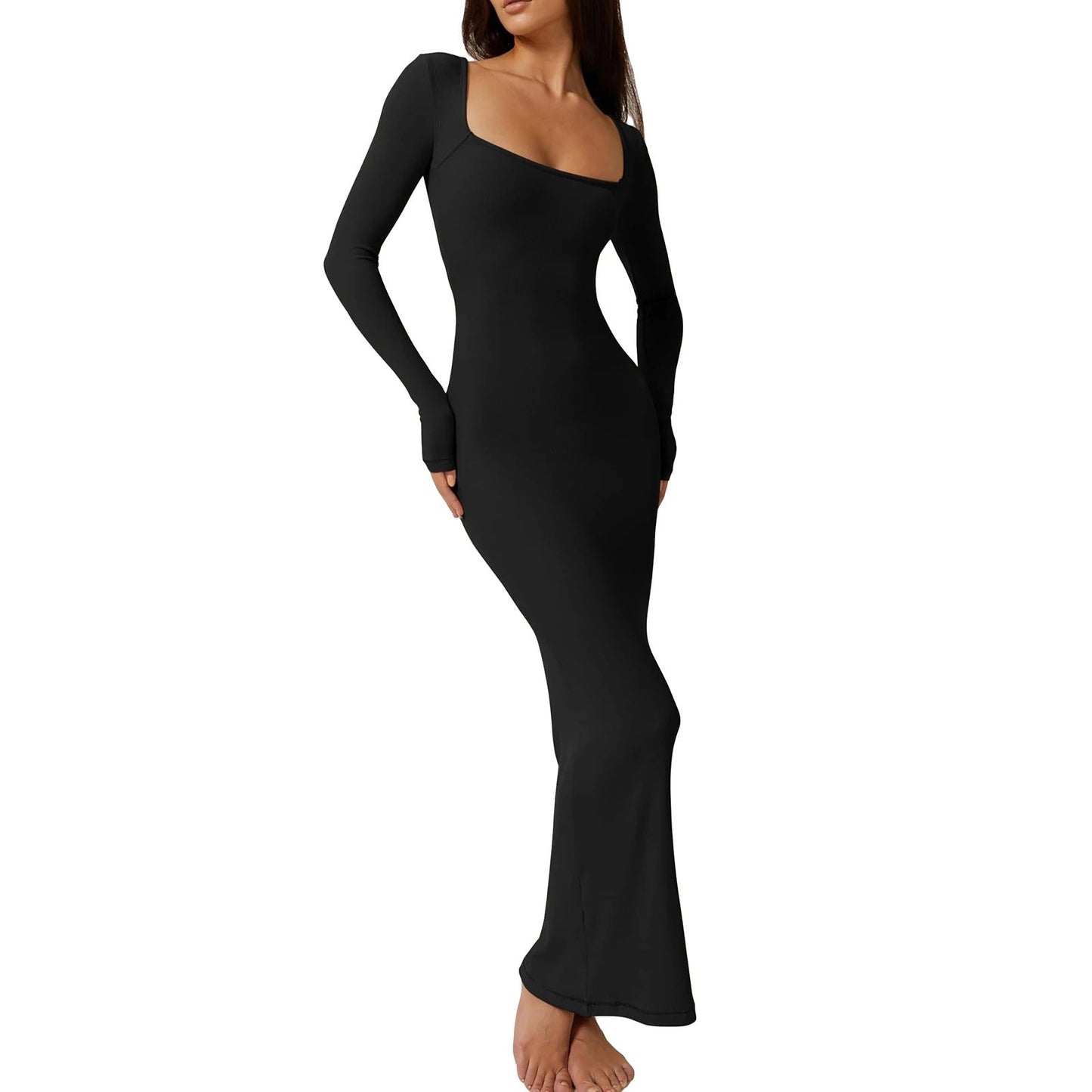 Ivyshape | Sleek Ribbed Bodycon Dress for Women