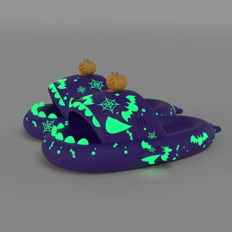 Creative Luminous Shark Slippers for Women