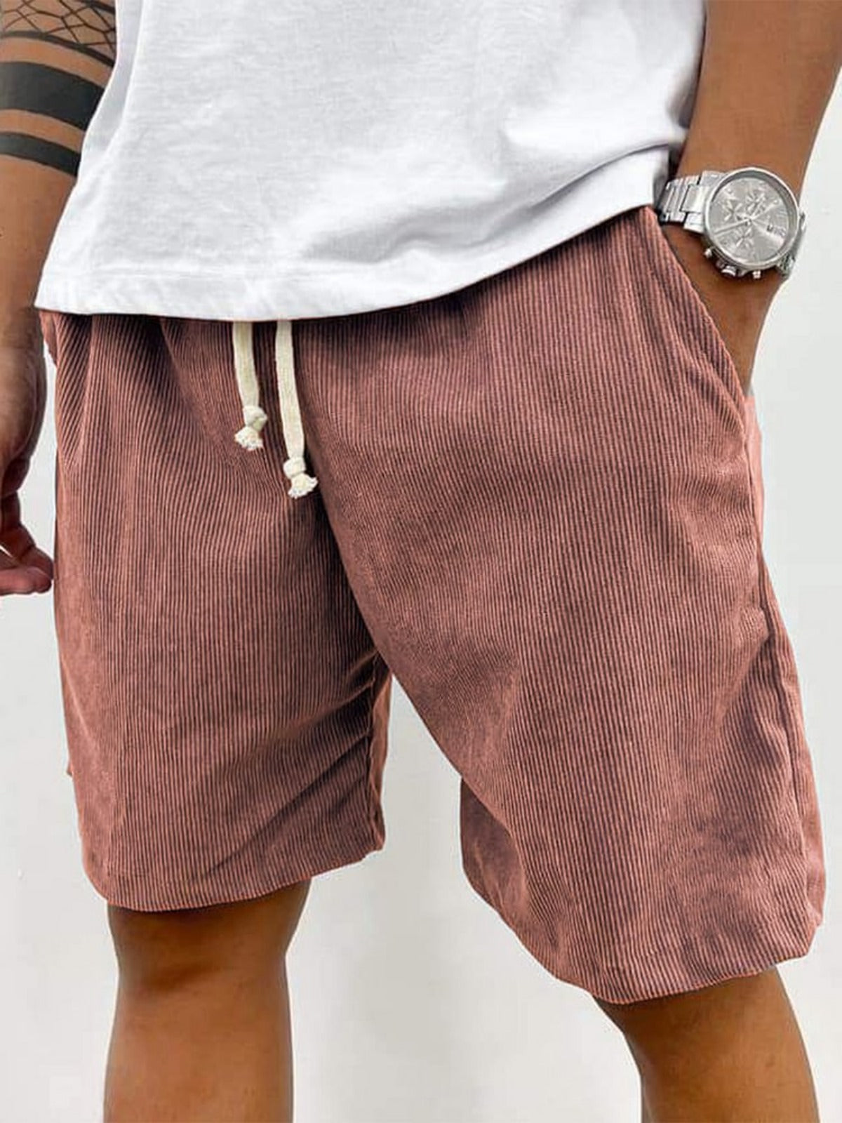 IvyShape Fashion | Men's Casual Drawstring Cord Shorts