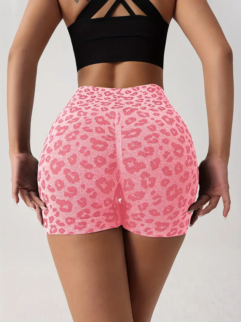 Ivyshape | Seamless Shorts with Leopard Print