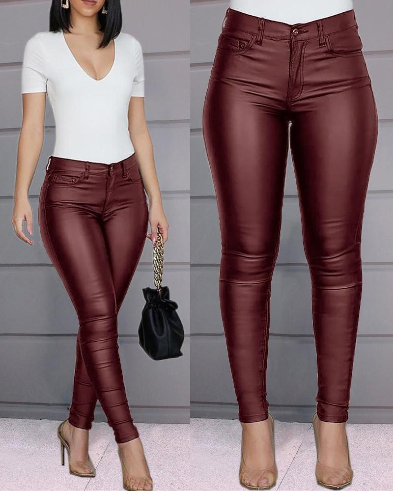 Ivyshape | Lexi Stretch Leather Pants