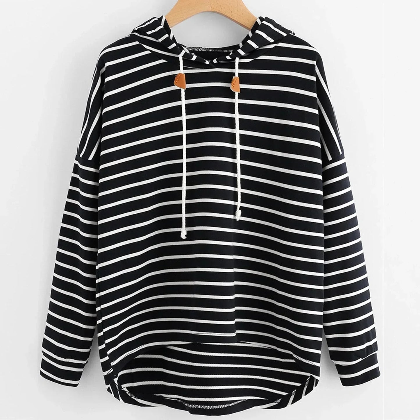 Ivyshape | Warm Striped Cotton Hoodie