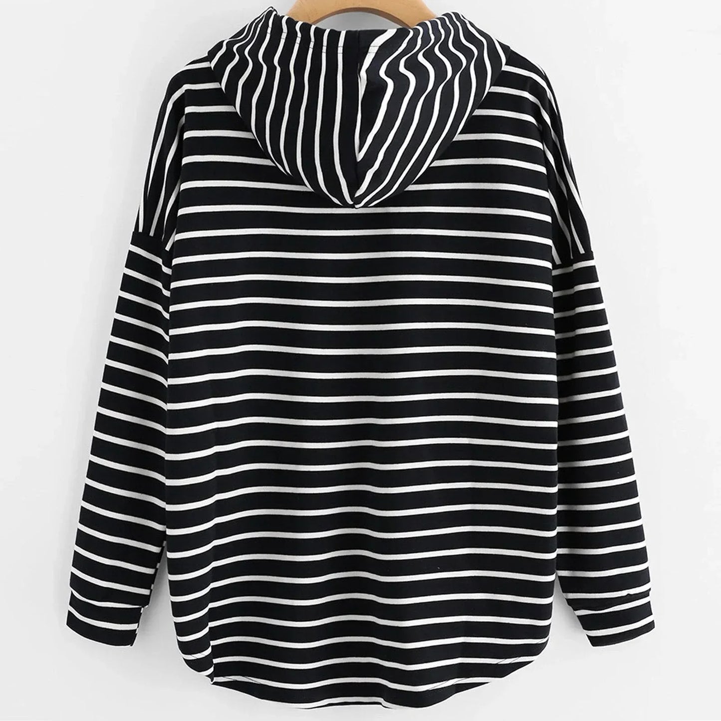 Ivyshape | Warm Striped Cotton Hoodie