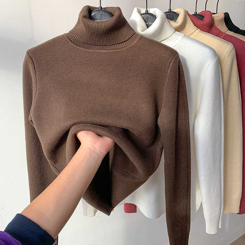 Ivyshape | Warm Fleece Lined Turtleneck