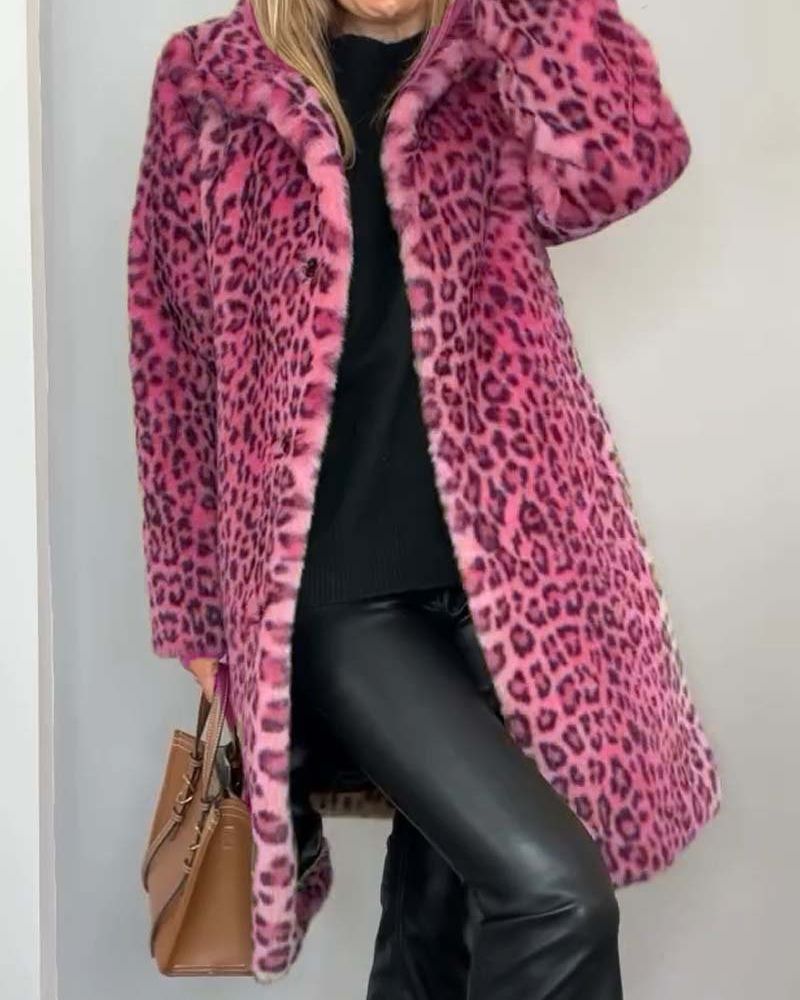 Ivyshape | Leopard Long Soft Jacket