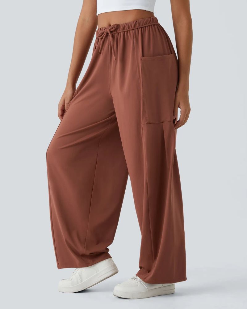 Ivyshape | Palazzo Flowy Wide Leg Casual Pants