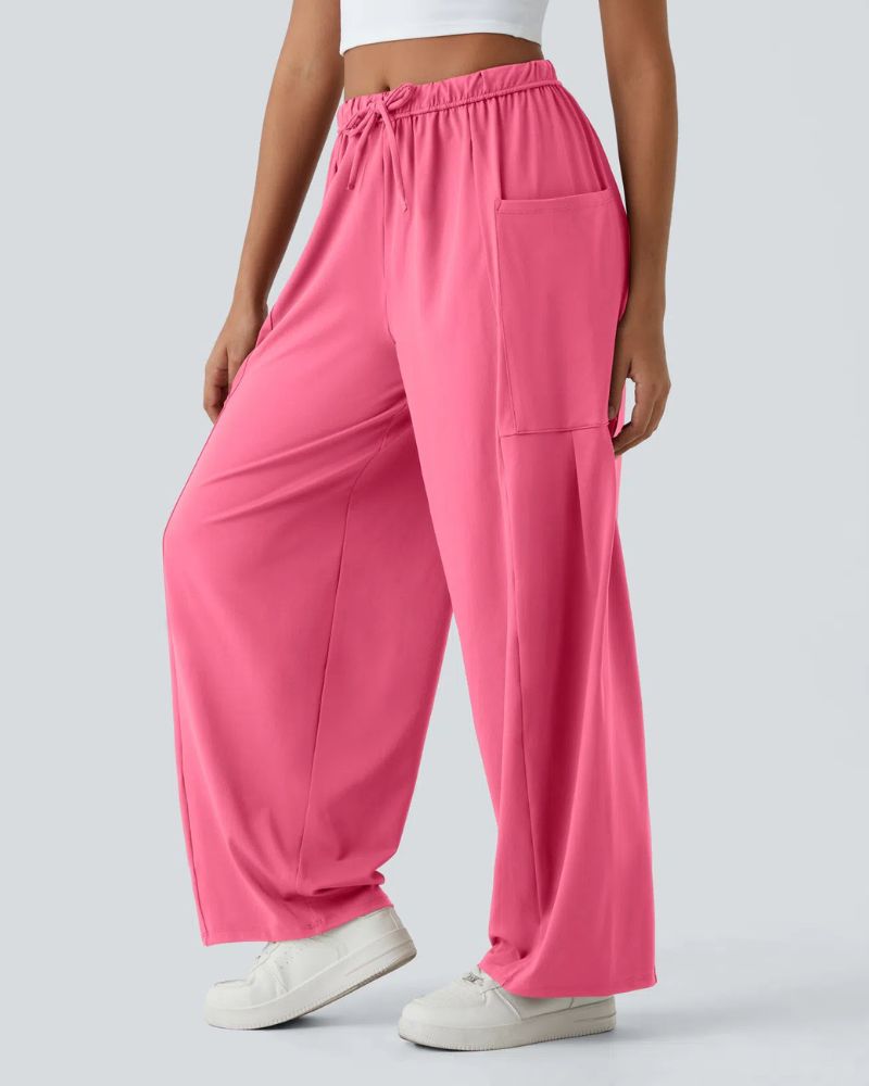 Ivyshape | Palazzo Flowy Wide Leg Casual Pants