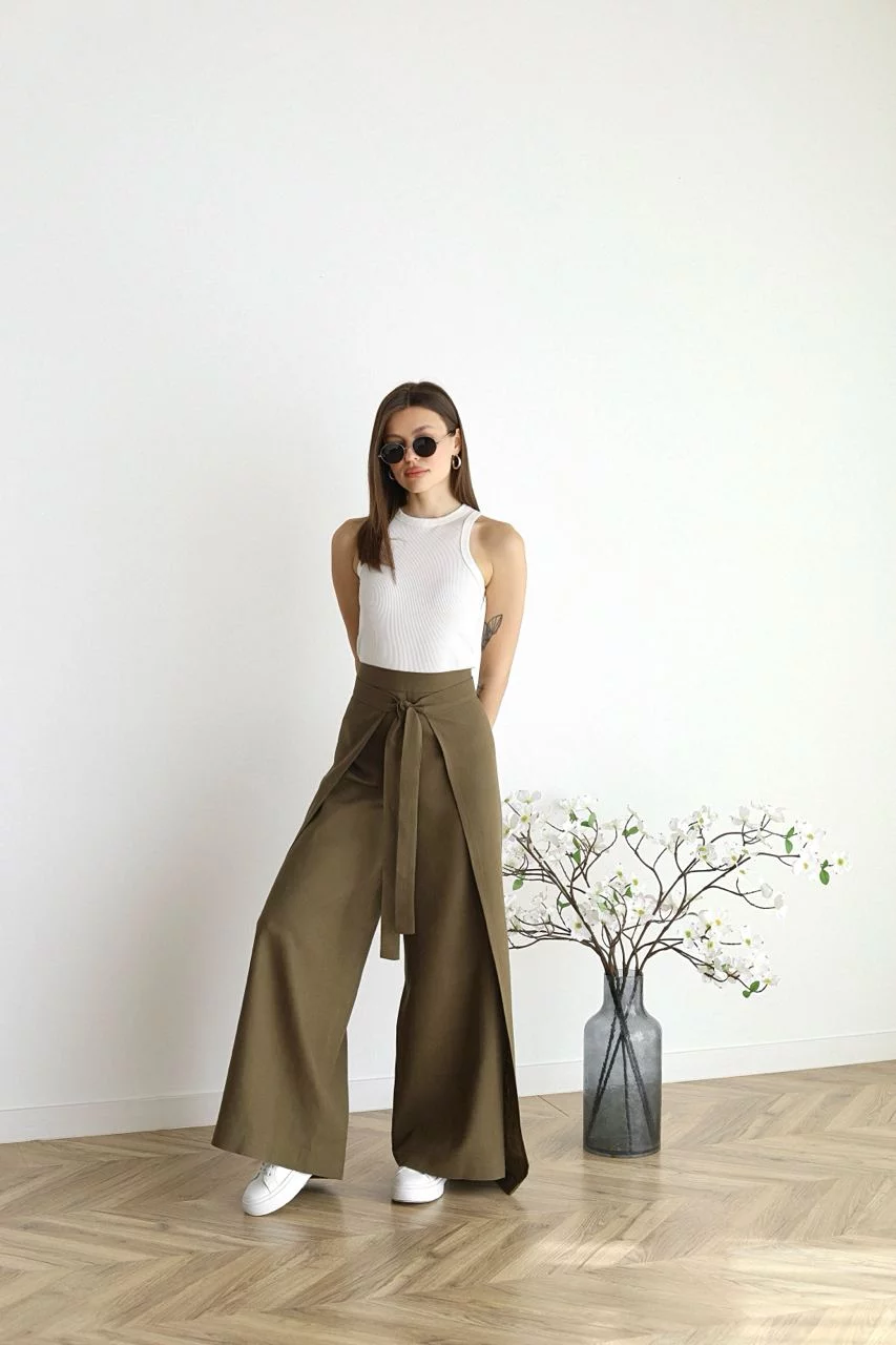 Ivyshape | Wide Crop Trousers