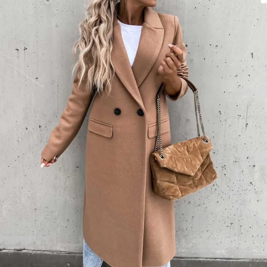 Ivyshape | Women's Stylish Trench Coat Long