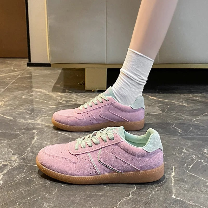 Stylish Faux Suede Running Sneakers for Women