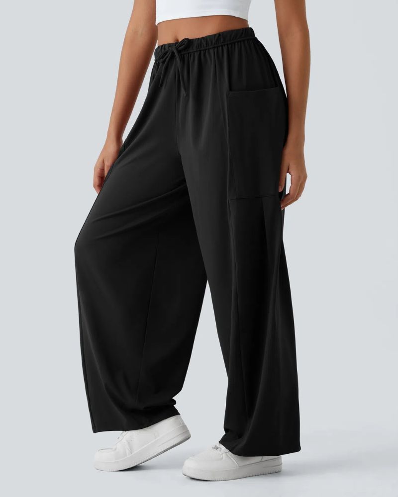 Ivyshape | Palazzo Flowy Wide Leg Casual Pants