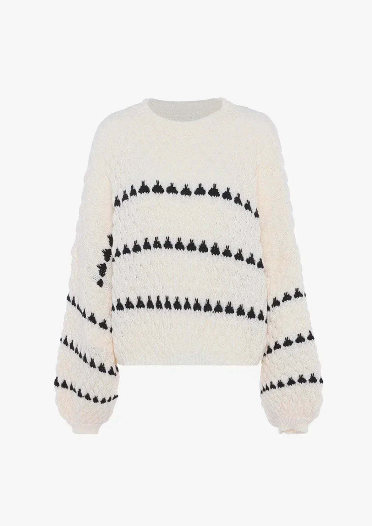 Ivyshape | Puff Sleeves Pull-Over Sweater