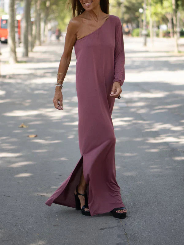 Ivyshape | Fluid Off Shoulder Maxi Dress