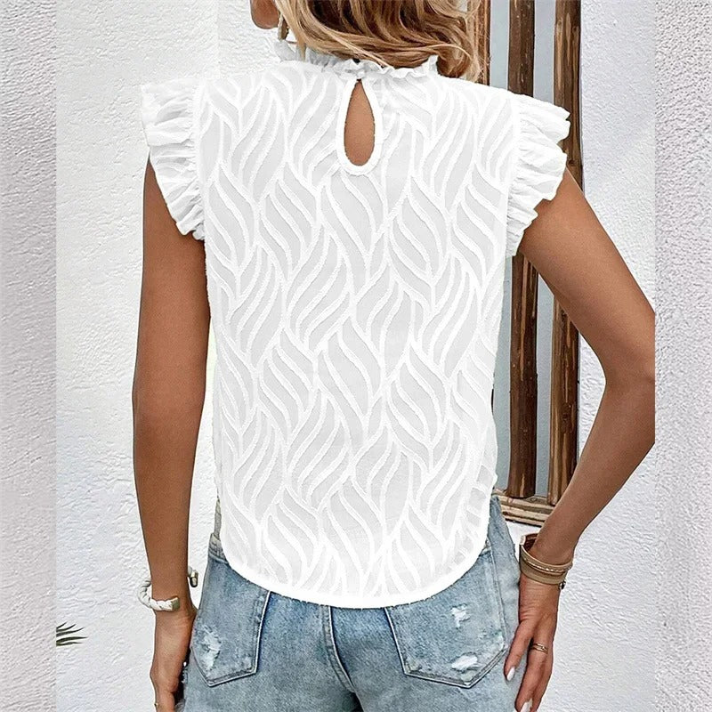 Sweet Pleated Sleeveless Pullover for Women