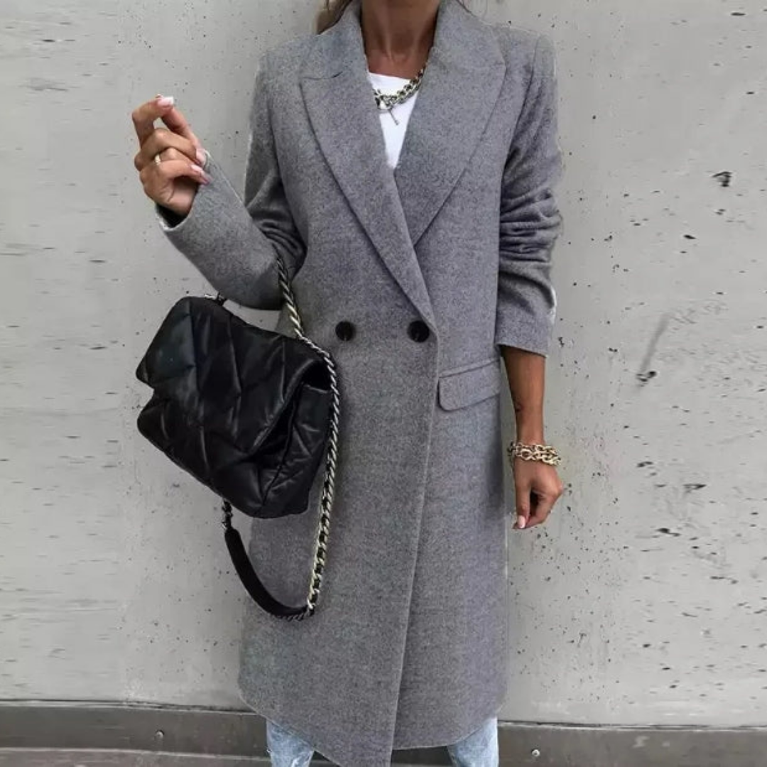 Ivyshape | Women's Stylish Trench Coat Long