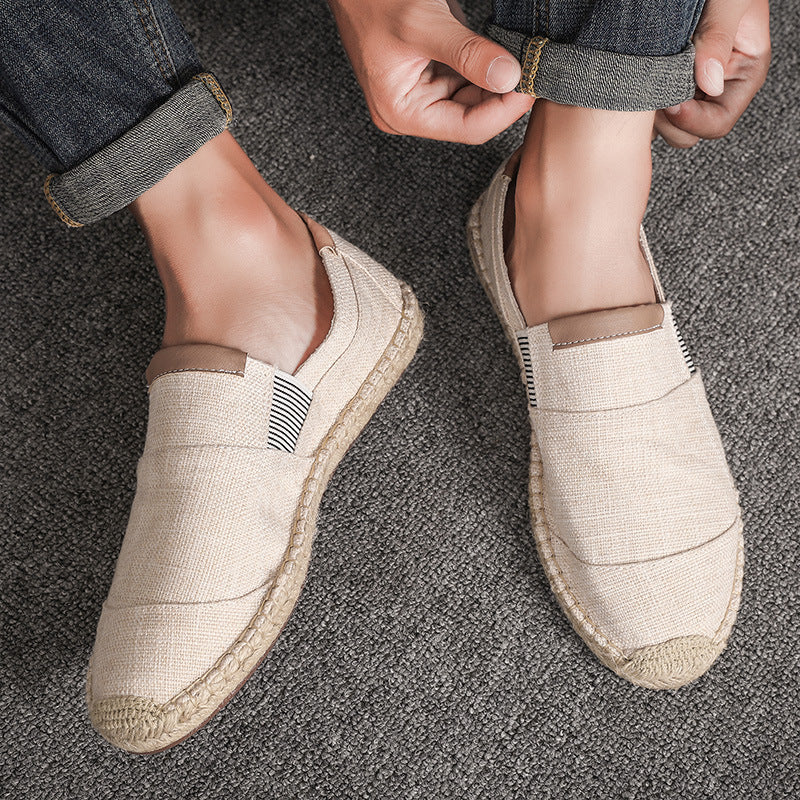 IvyShape | Boss Stylish Handmade Canvas Straw Shoes Summer Chic